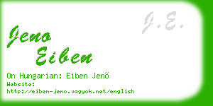 jeno eiben business card